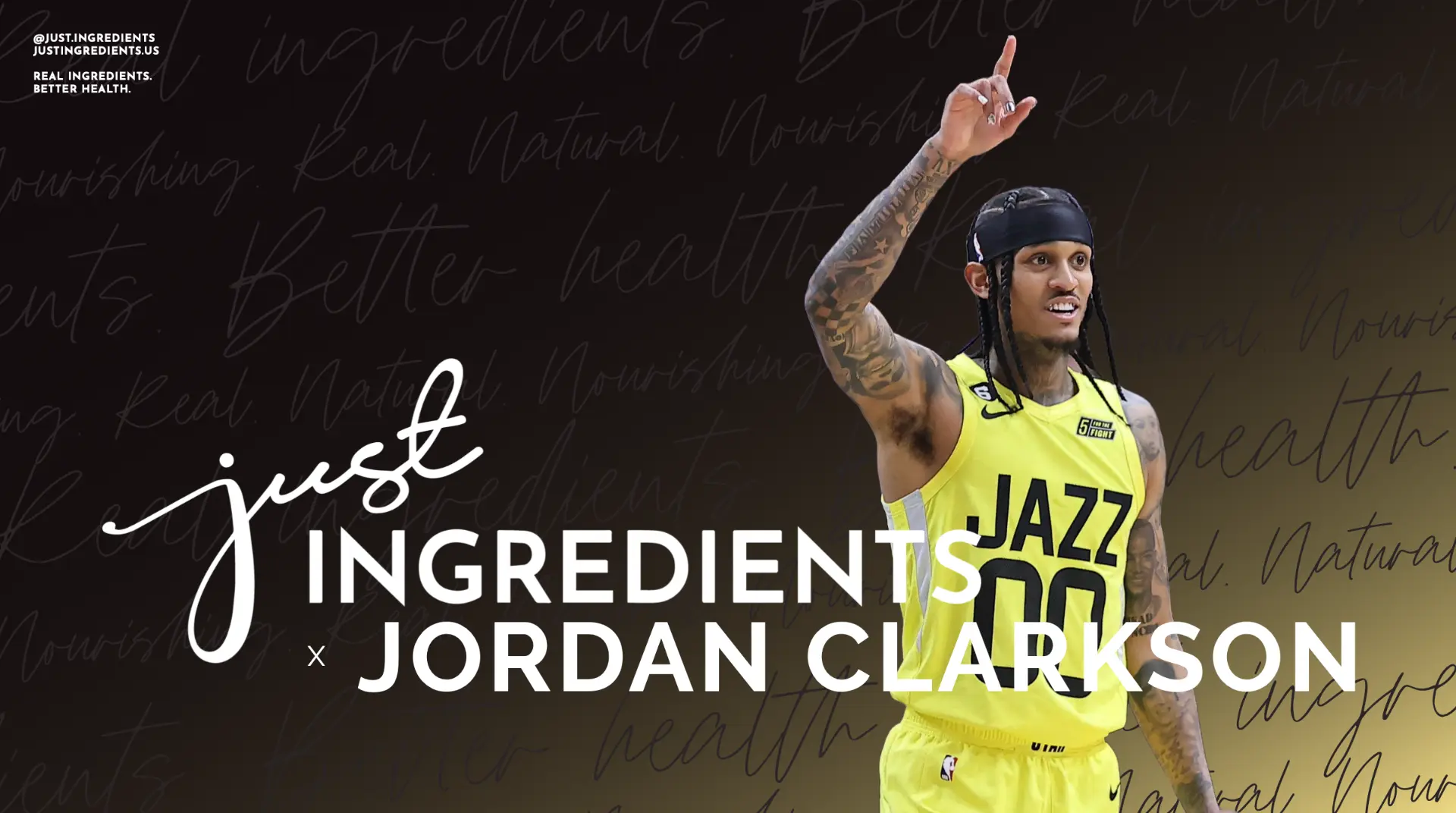 Just Ingredients x Jordan Clarkson partnership campaign creative