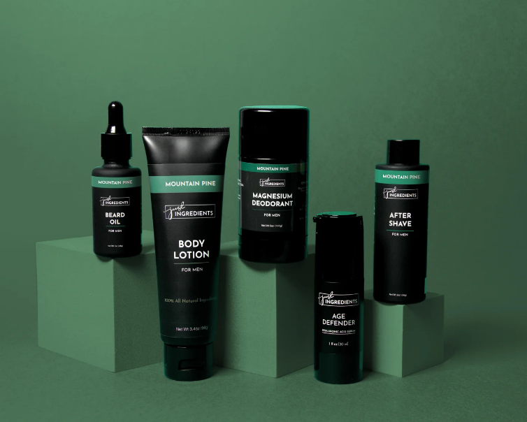 Just Ingredients Mountain Pine men's product line